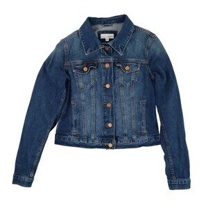 LOFT Made and Loved Women's XS Blue Jean Denim Jacket Long Sleeve Pockets